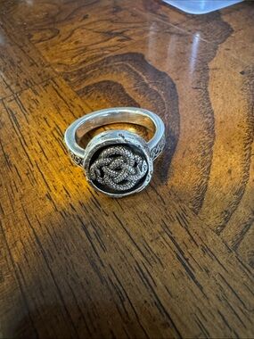 Men's Silver Ouroboros Signet Ring with Intricate Band Detailing